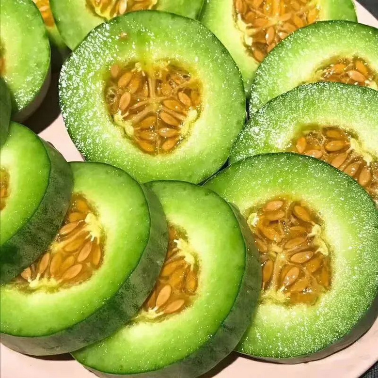 春天必尝甜瓜山东博洋61号羊角蜜599元5斤瓤甜瓜脆巨