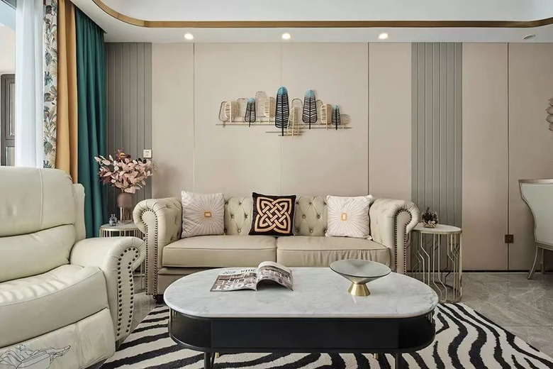 115㎡美式轻奢风 营造不经意间的休闲式浪漫