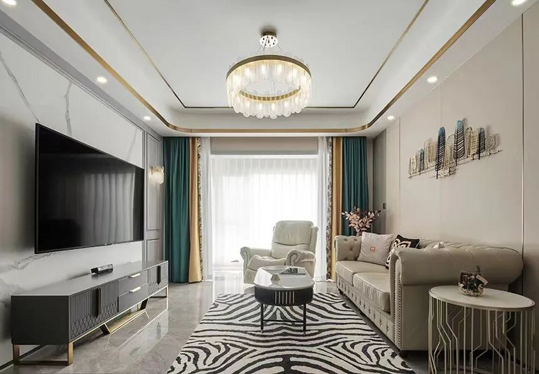 115㎡美式轻奢风 营造不经意间的休闲式浪漫