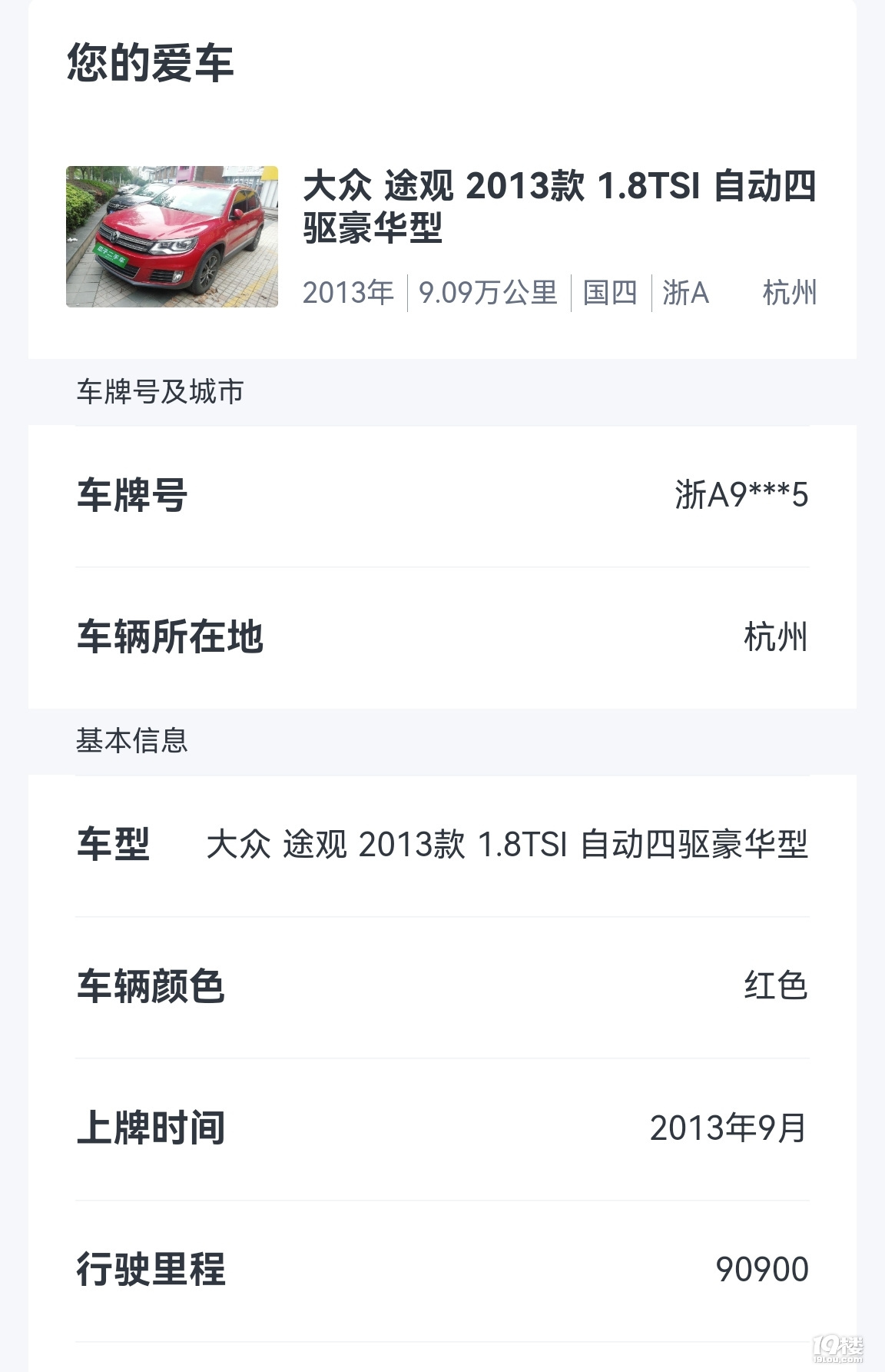 大眾途觀13款1.8T四驅豪華版轉讓，送車險