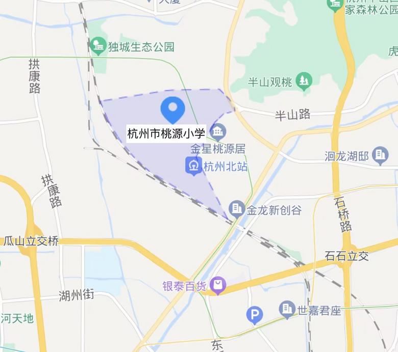 2023杭州市桃源小学学区划分范围