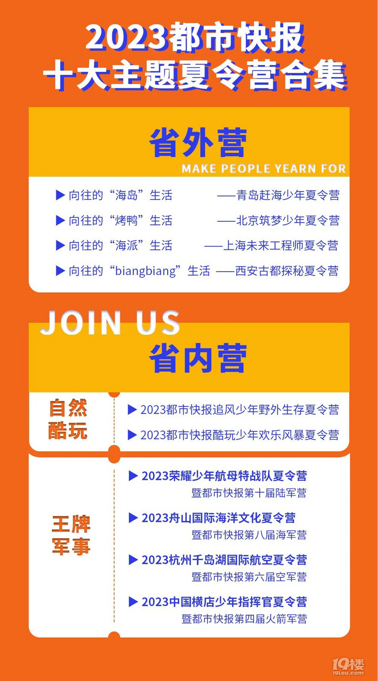 十九樓攜手都市快報,十大夏令營重磅來襲!
