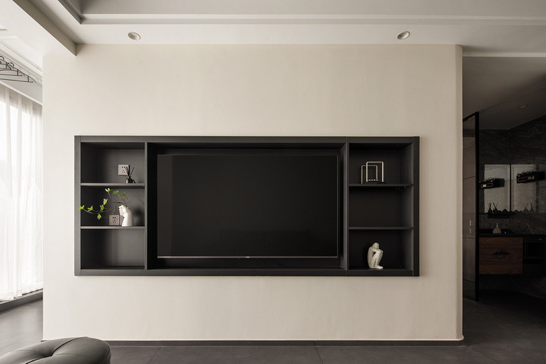 灰色电视背景墙的多种搭配法则!_杭州都都装饰__家居19楼