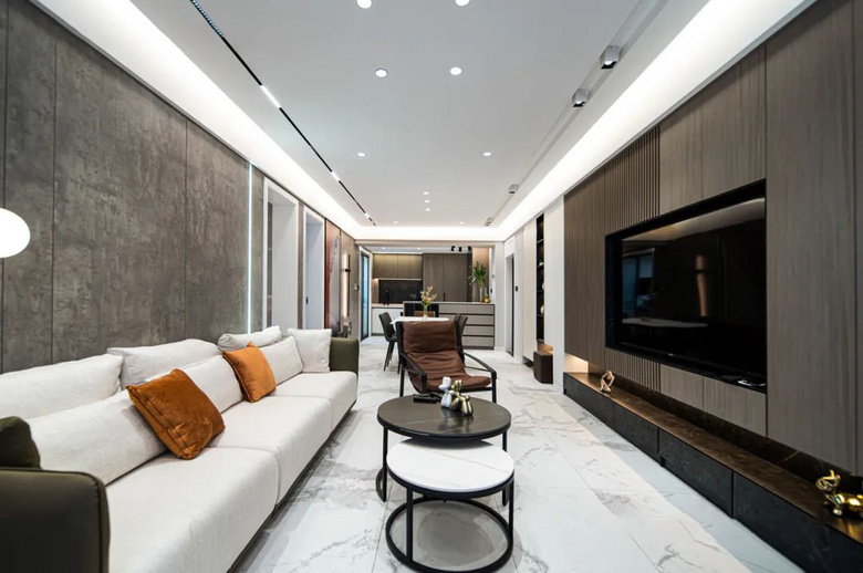 118㎡极简雅致,无主灯设计很出彩