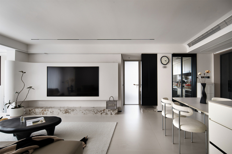 这个112㎡的家含金量还在上升!太爱这弧形元素~