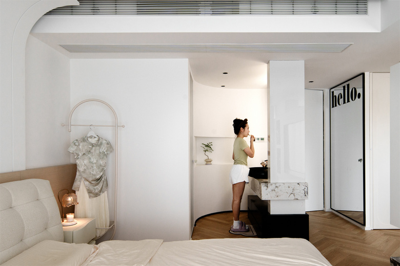 这个112㎡的家含金量还在上升!太爱这弧形元素~