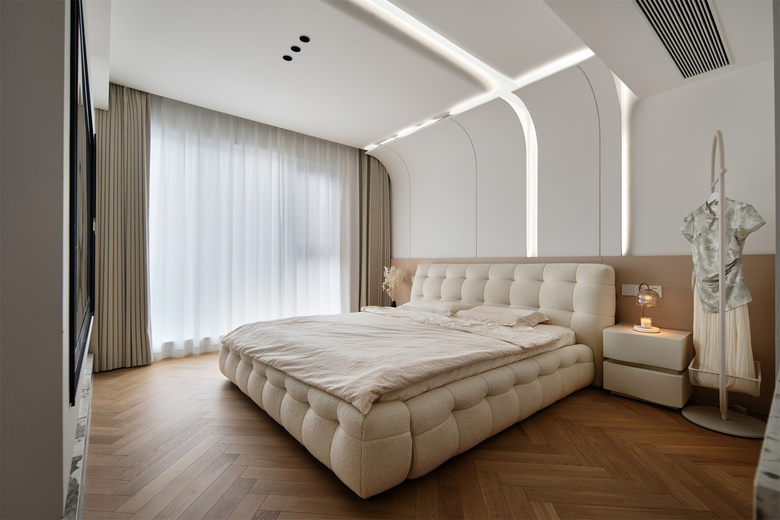 这个112㎡的家含金量还在上升!太爱这弧形元素~