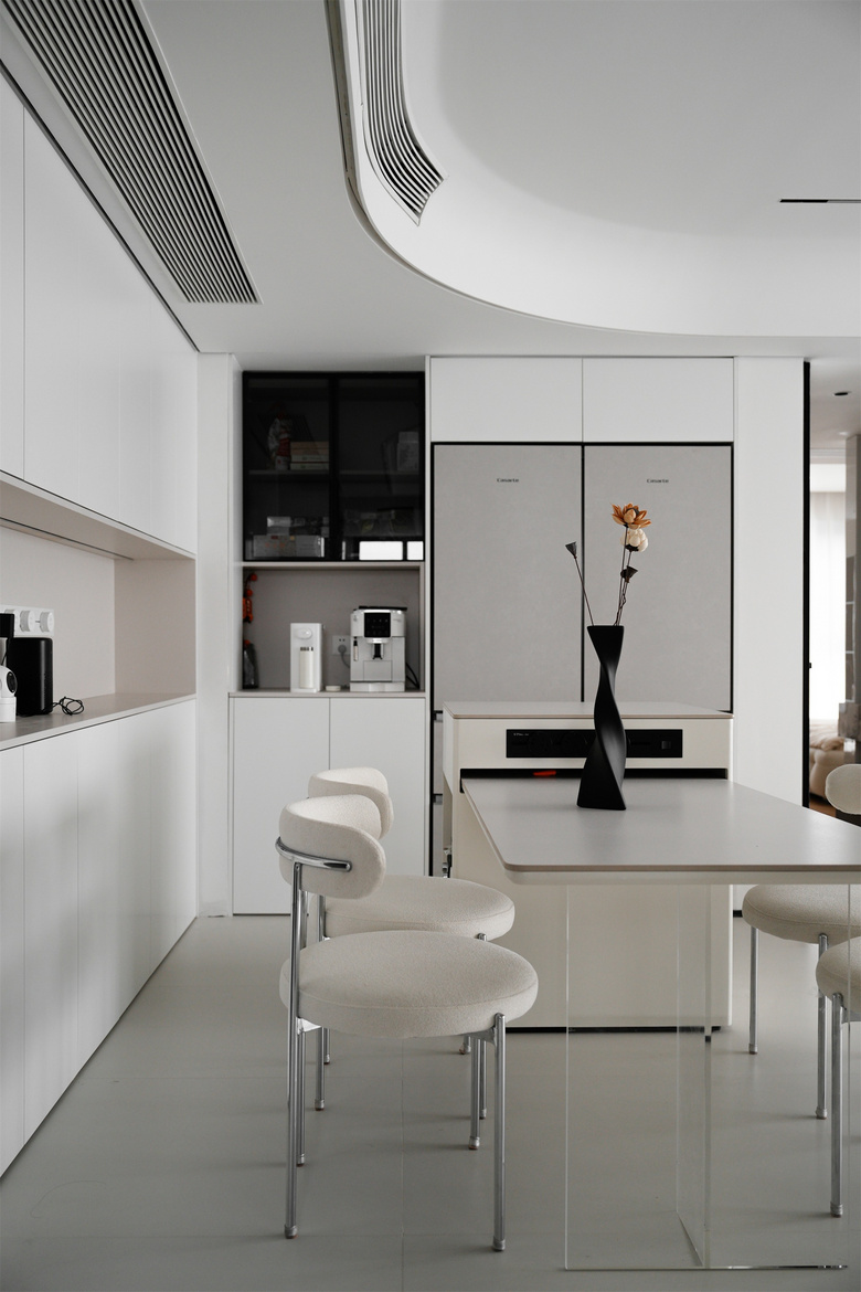 这个112㎡的家含金量还在上升!太爱这弧形元素~