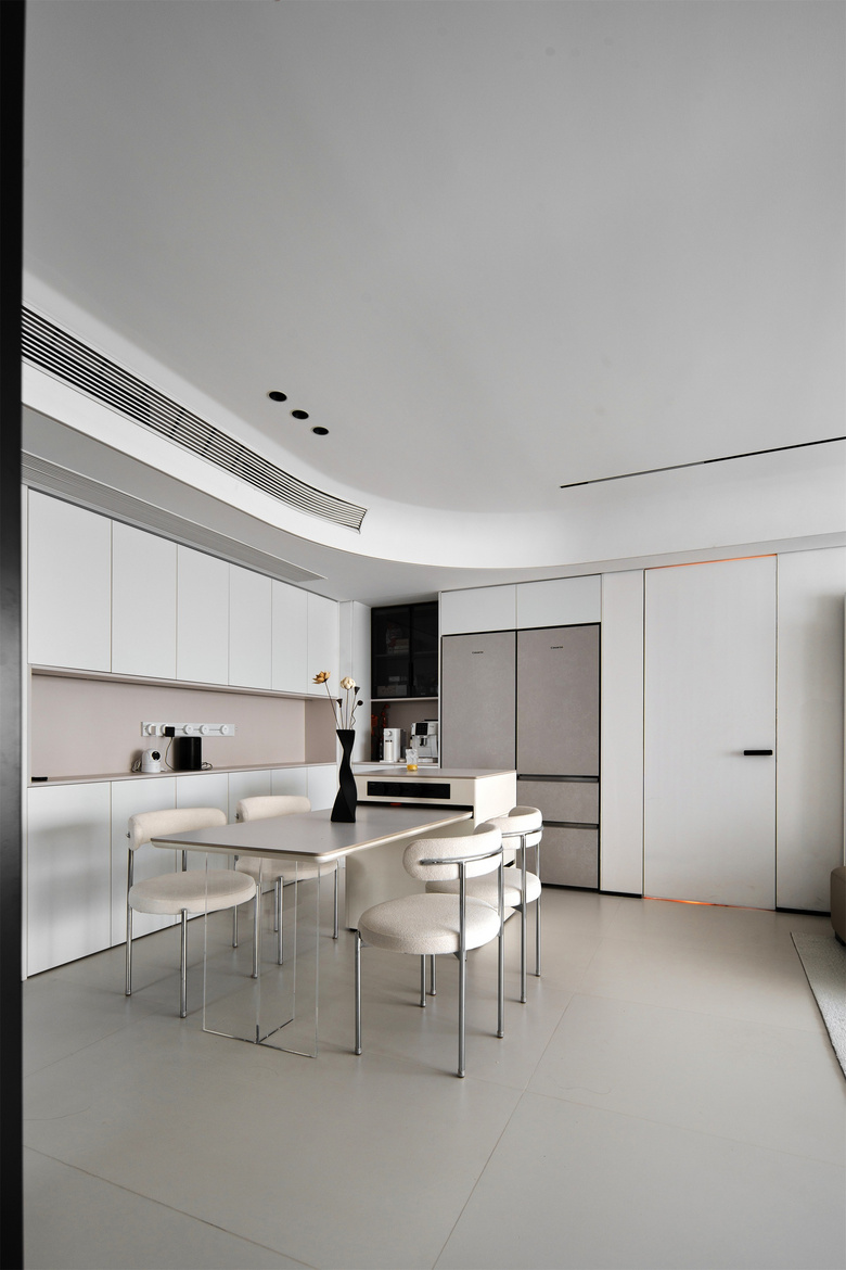 这个112㎡的家含金量还在上升!太爱这弧形元素~