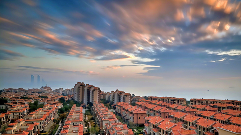 阳台上看风景