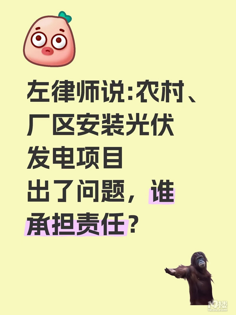 农村、厂区安装光伏发电项目出了问题,谁承担责任?