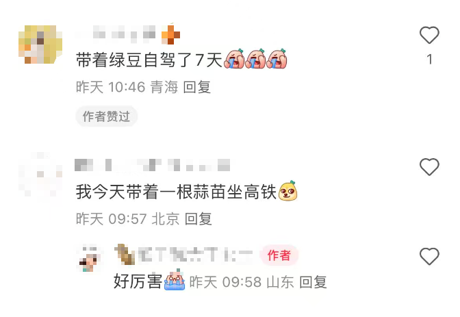 “笑死了,長假一群人帶著綠豆游遍祖國!”有的跑了2000公里