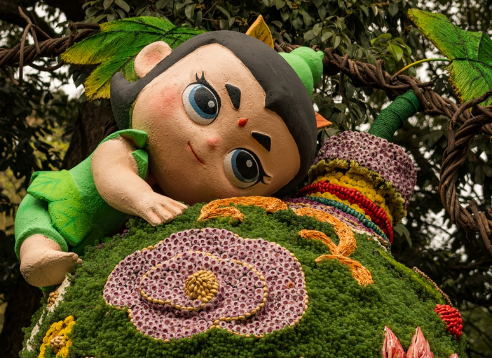 菊展的葫芦娃和他们的爷爷