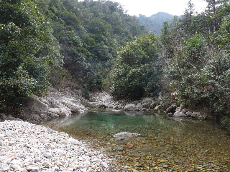 湫水山大峡谷尽头的大小龙潭浙江独一无二