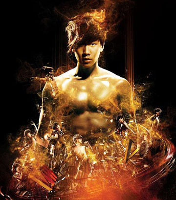 林俊杰演唱会海报曝光 半裸秀火烧肌引遐想-