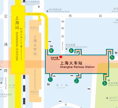 上海火车站地图分布图片