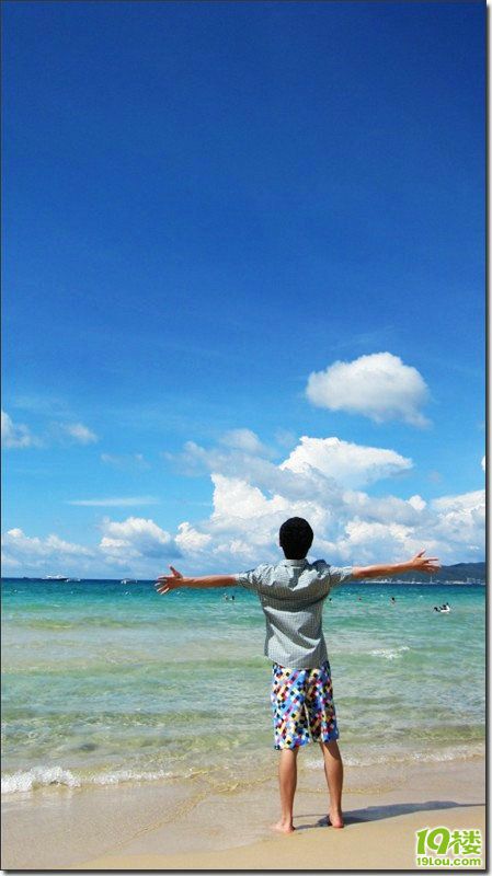 三亚那片蓝色海洋--我是男猪脚