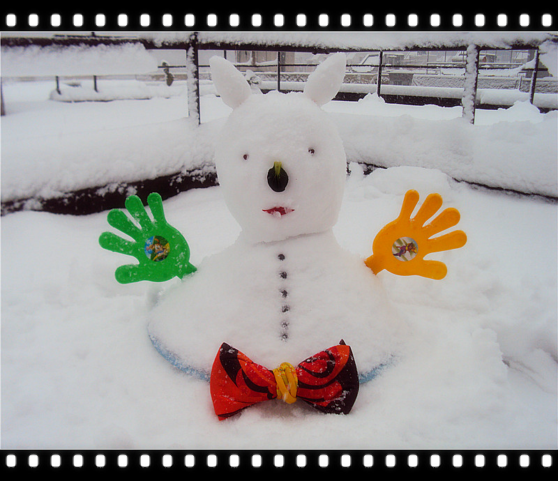 应景:我堆的给力兔雪人,祝福2011