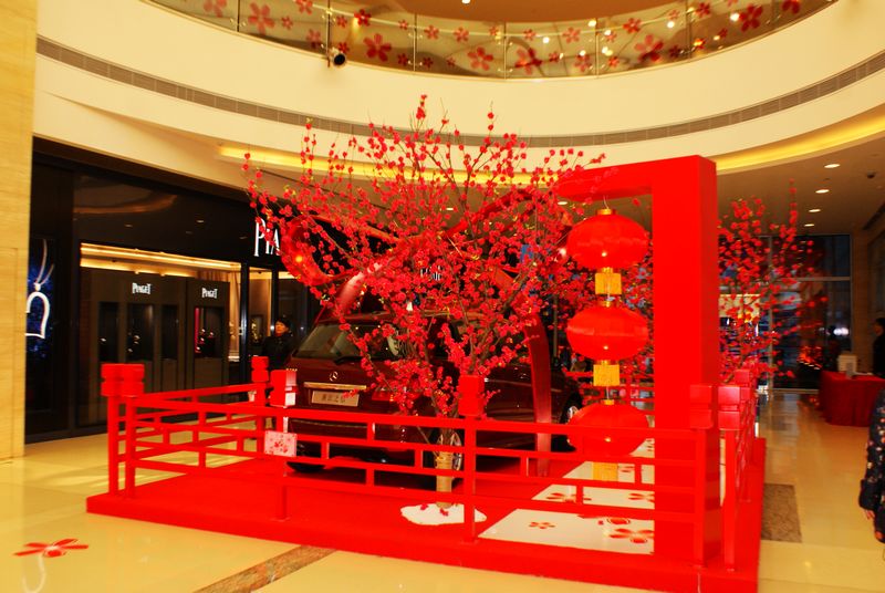 桃花运----万象城的新年装扮.