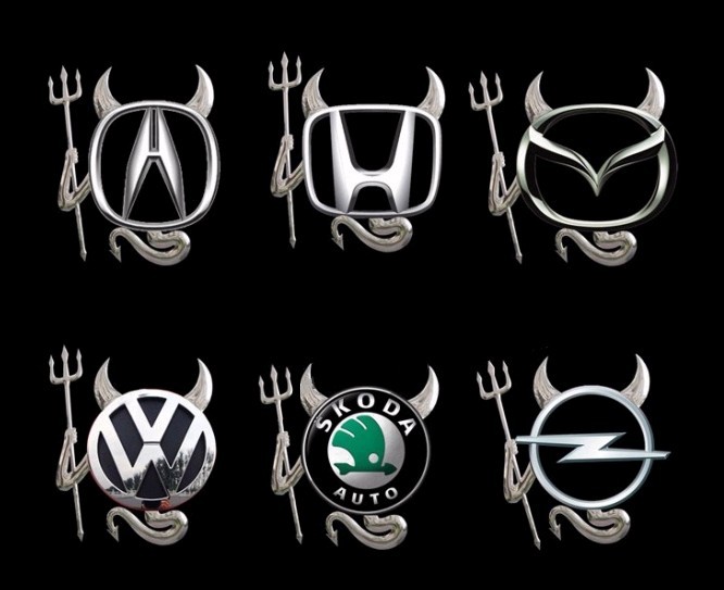 汽车个性车贴,3d电镀小恶魔车标贴