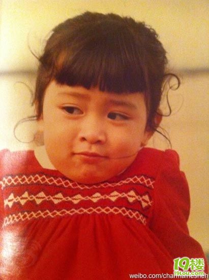 佘诗曼自曝儿时照 小脸肉嘟嘟非常可爱 (图)