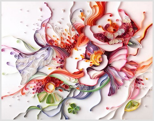 多彩多姿的创意纸卷画