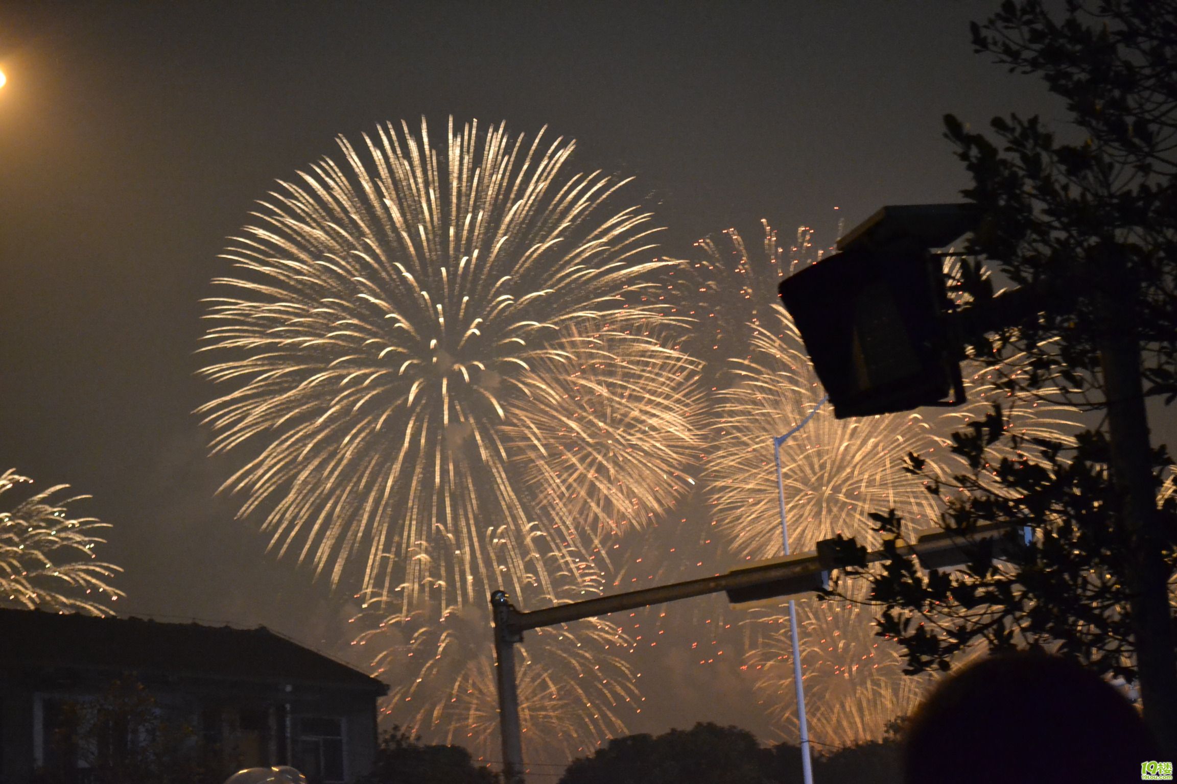 烟花节.没抢到好位置 将就下