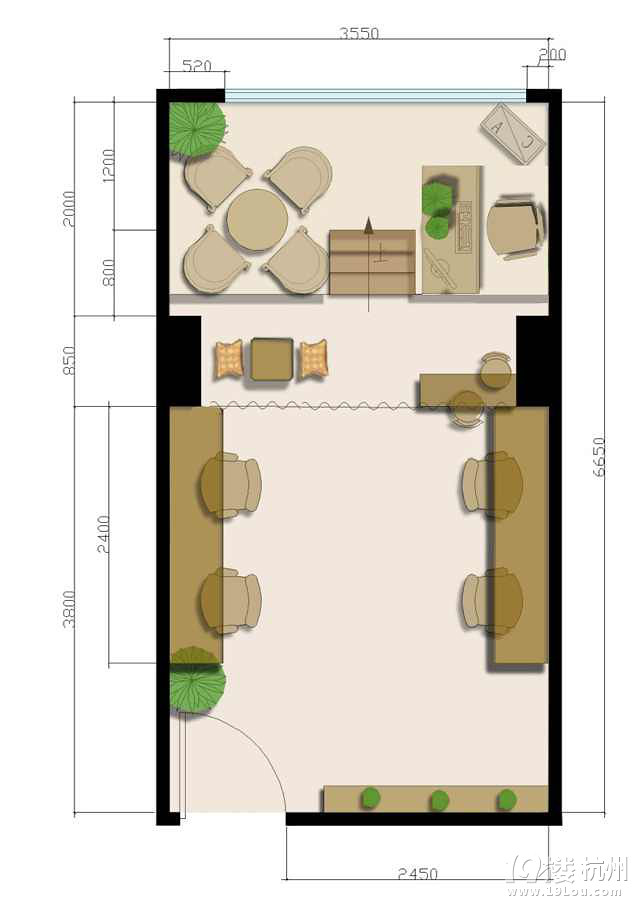 下沙高教园急求20平米办公室装修