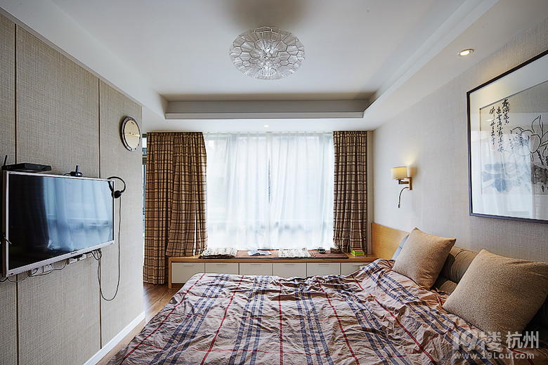 装修图库_四室两厅,简约,50-100万,卧室,吊顶_杭州19楼