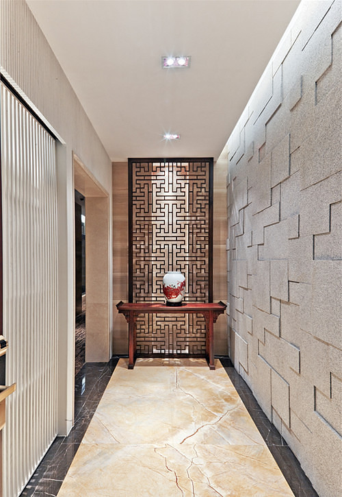 走廊背景墙装修效果图 你的背景墙适合你的走廊吗