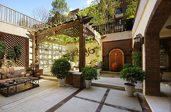 花园装修效果图 角角落落的精彩