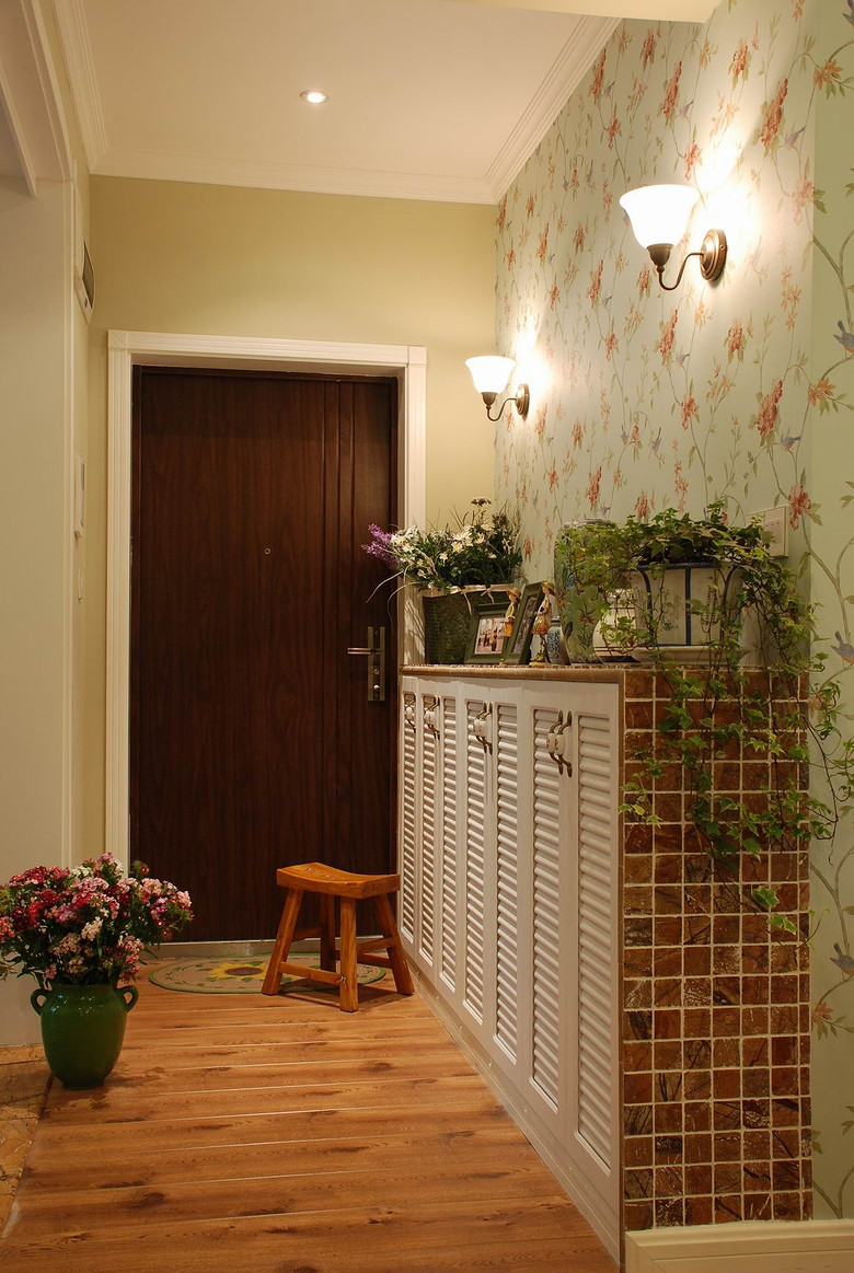 田园风格玄关装修效果图 回家的浪漫