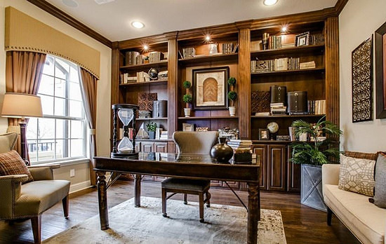 美式书房装修效果图 打造美式风格书房