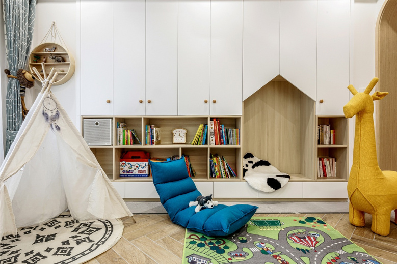 五口之家的340㎡,打造一个成长游乐园