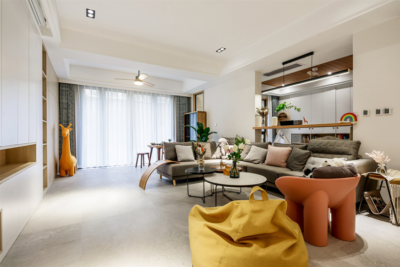 五口之家的340㎡,打造一个成长游乐园