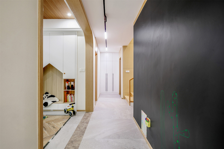 五口之家的340㎡,打造一个成长游乐园