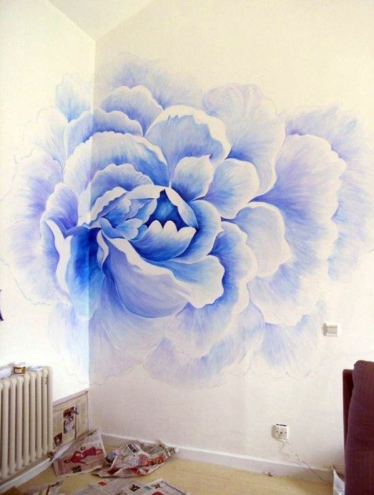 家里弄了墙绘好漂亮