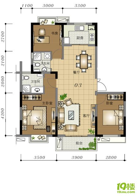 42 回复                  现代景苑有套房子现在考虑装修,是03户型