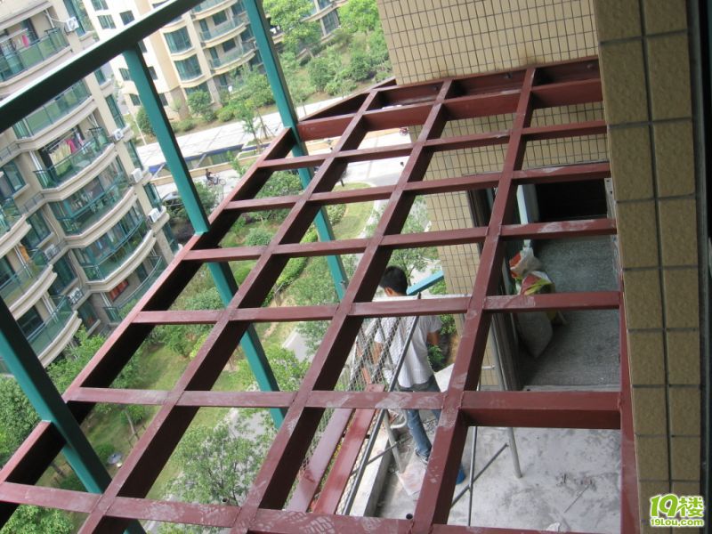 阳台外扩承重钢结构图图片