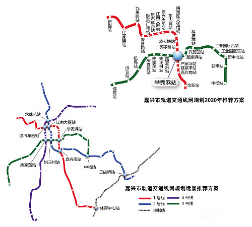 嘉兴市轨道交通及公共交通骨干体系规划未来的15号线图