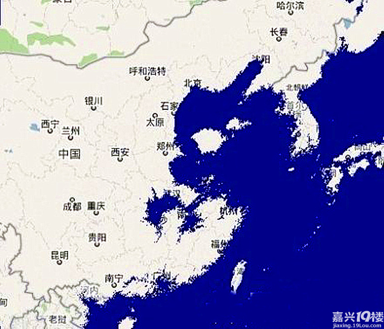 地球海平面上升60米假想图