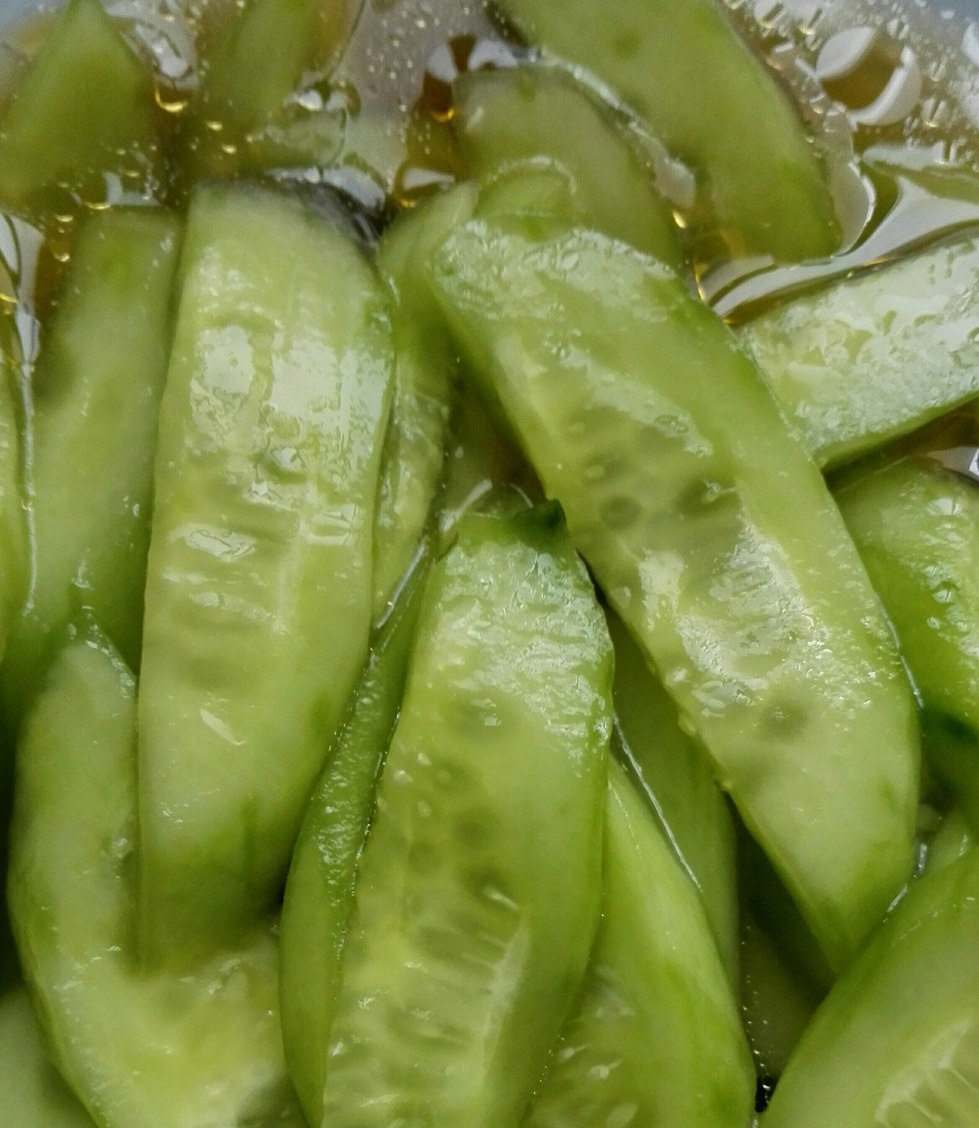 糖,醋,麻油拌黄瓜