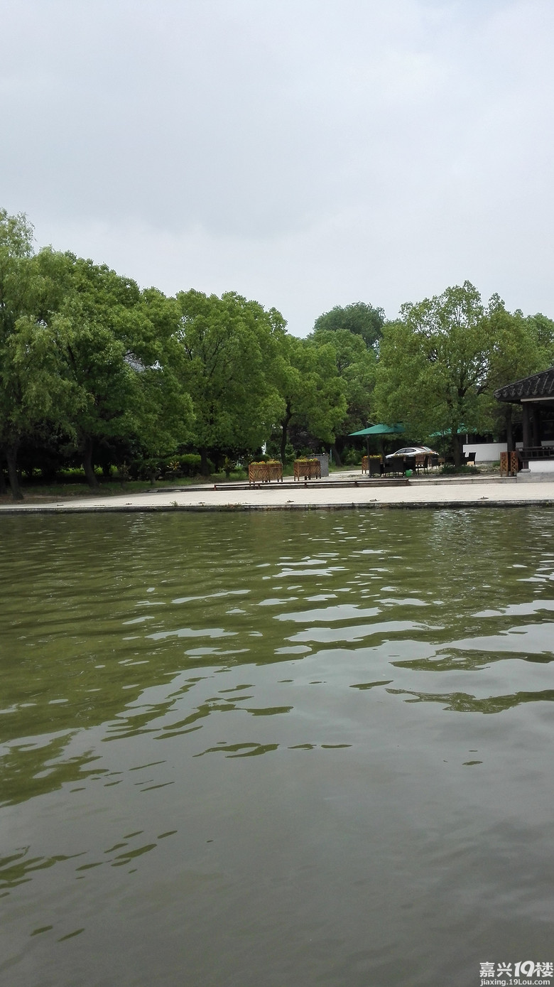 游船上拍南湖渔村