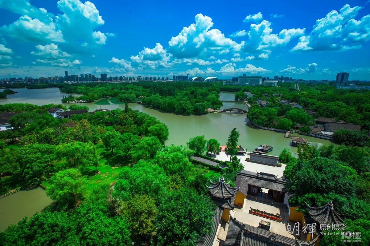 鸟瞰鱼米之乡丝绸之府文化之邦明辉原创摄影