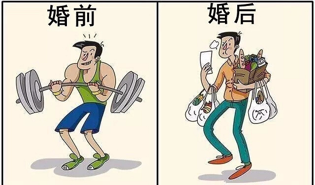 婚前婚后的对比