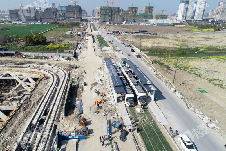 嘉興有軌電車長水路高架航拍