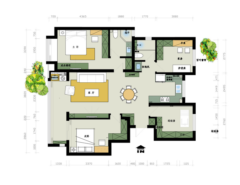 绿禾名邸|120m?选对色彩,法式复古搬回家