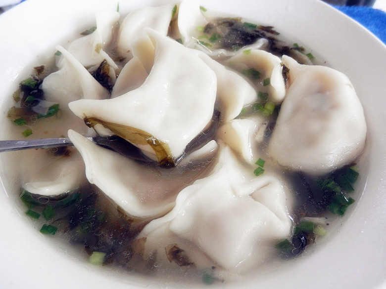 榨菜肉煎饺汤饺