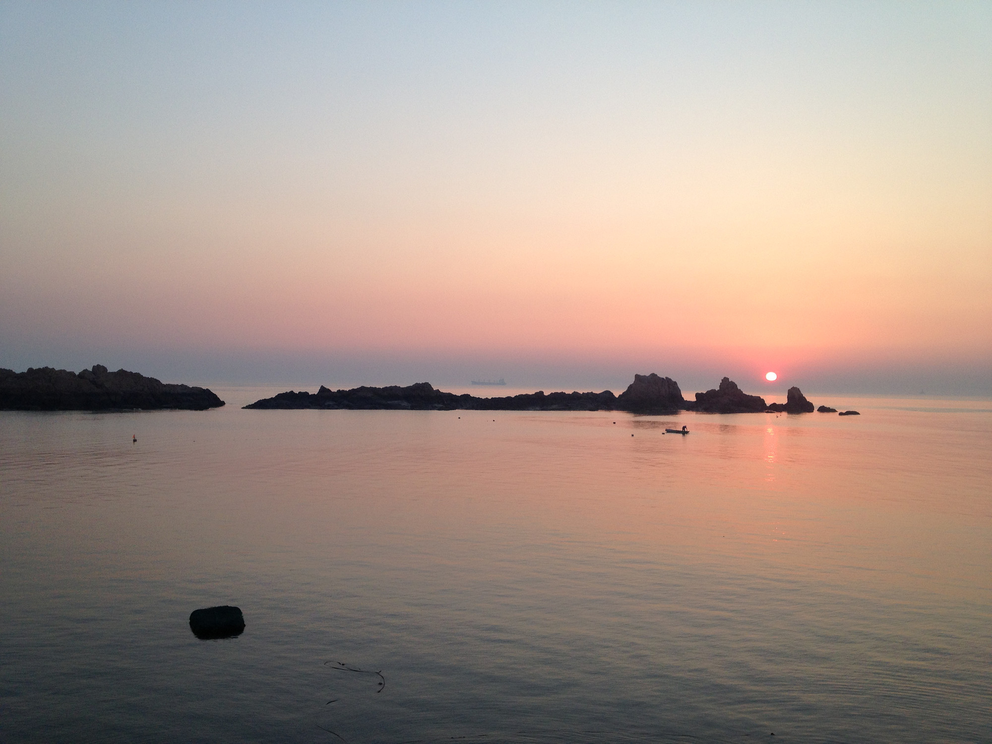 嵊泗列岛夕阳之日出