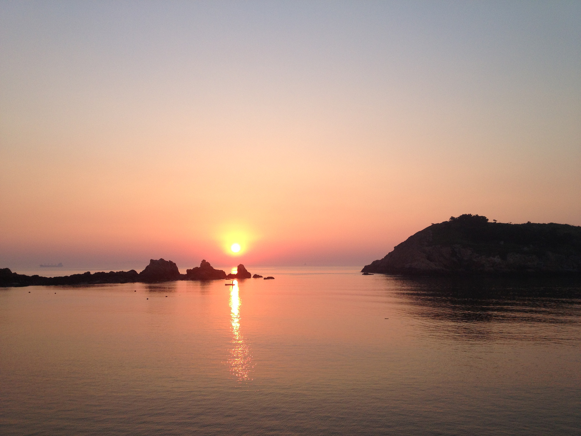 嵊泗列岛夕阳之日出